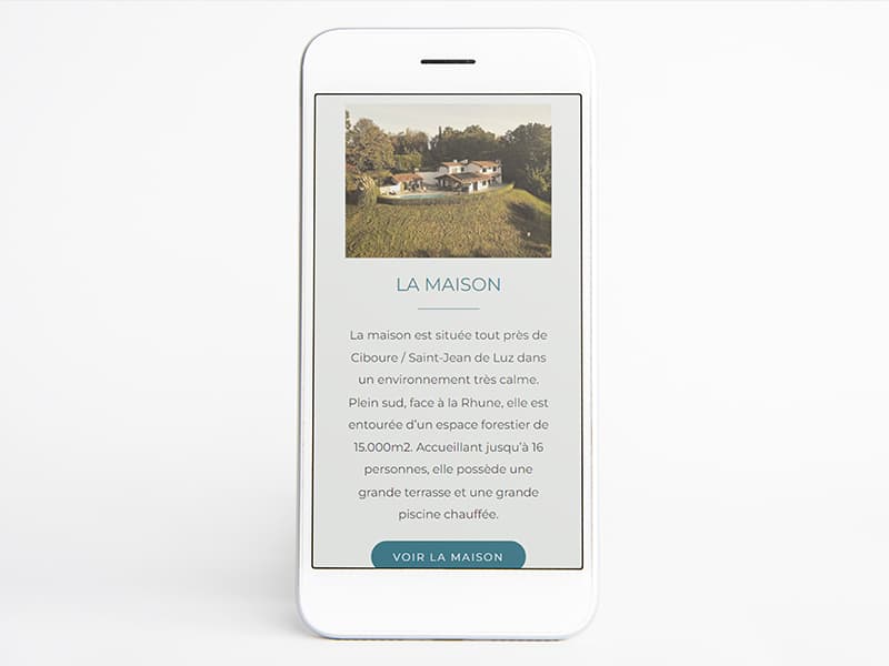 Site web pour une Villa à louer