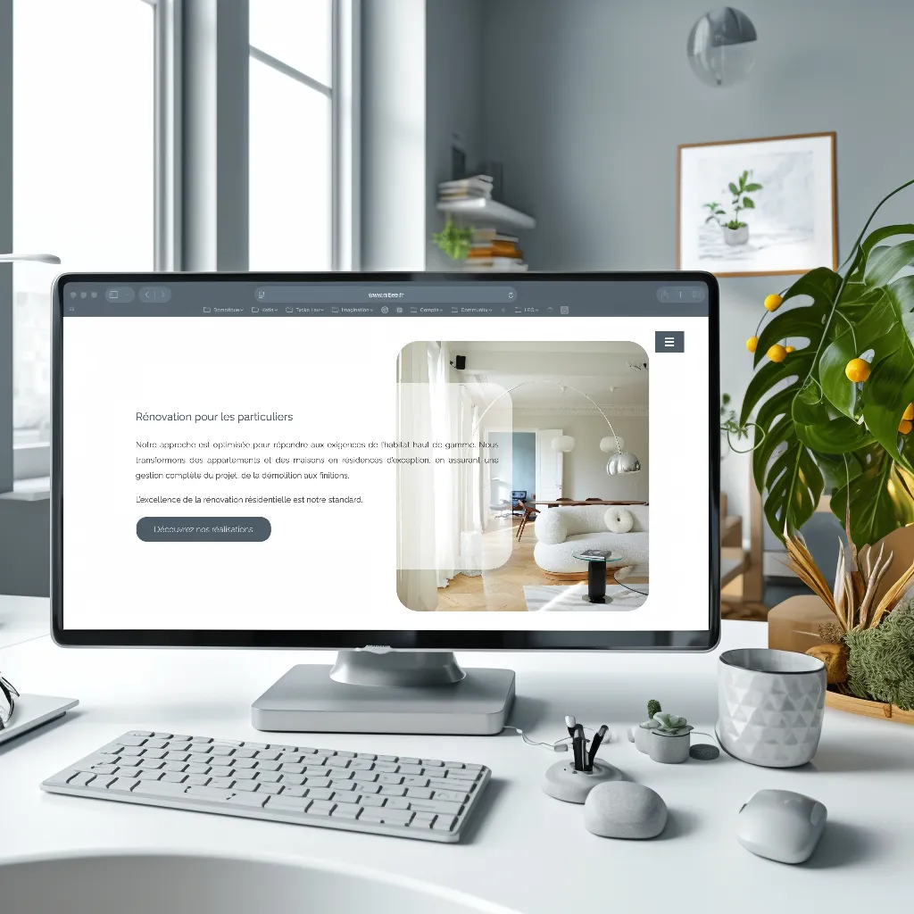Mockup du Site web de l'entreprise nibee