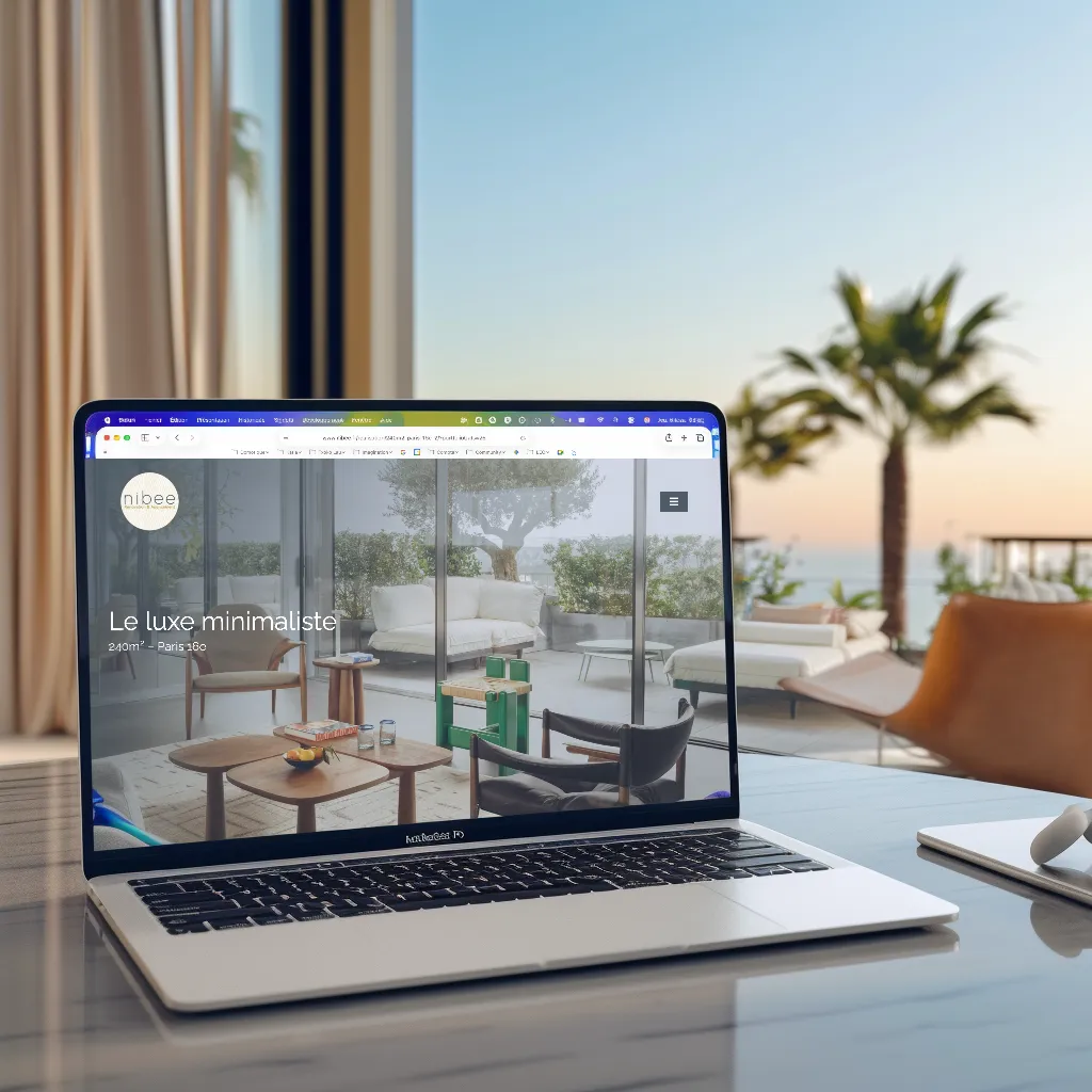 Mockup du Site web de l'entreprise nibee